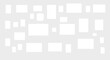 © Aiman - Abstract pattern of white rectangles and squares on a light gray background