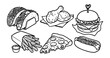 © Ruska Studio - junk food illustration vector art doodle drawing