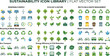 © MDRIFAT - Comprehensive sustainability icon library with renewable energy ecology recycling water conservation and green living symbols