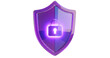© A. A. MAMUN - Glowing purple shield with padlock symbolizes digital security and protection against cyber threats