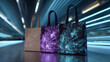 © osagvsa - Sparkling tote bag collection in diagonal line