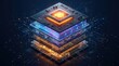 © John Carry - Futuristic quantum processor with glowing circuits, high-tech computer chip on motherboard, advanced artificial intelligence hardware concept