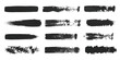 © GraphixEra - Set of black ink paint brush strokes and grunge texture lines for creative design and artistic graphic projects