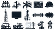 © yachyah - Industrial Equipment Icons: Oil  Gas, Technology, Safety, Machinery, Construction