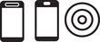 © MDJUYELRANA - Black and white illustration of mobile phones and target icon on white background
