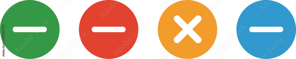 Mathematical symbols colorful circles vector illustration showing ...