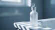 © 98Rewa - Minimalistic cosmetic dropper bottle on bathroom counter