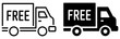© Vectorixpro - free delivery van shipping icon vector