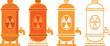 © MSTNusrat - Industrial Radioactive Waste Storage Tank Icon Set with Radiation Warning Symbol and Tap for Chemical, Nuclear, and Hazardous Fluid Management Designs