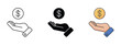 © Sidratul Muntaha - Financial Investment Icons in Vector Style, Assistance and Generosity Symbols for Banking, Support, and Money Management Design
