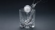 © Goh - Crystal clear glass receiving a falling ice sphere with dynamic water splash