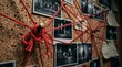 © sxcd - Detective Investigation Board With Blank Photos Connected By Red String