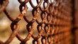 © PaulStd - Close-up of a rusty chain link fence showing texture and decay.