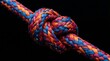 © FATNA - Team rope diverse strength connect partnership together teamwork unity communicate support. Strong diverse network rope team concept integrate braid color background cooperation empower power.