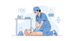 © Leo - Medical Professional Performing CPR on Patient, Emergency Medical Care Concept