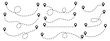 © Ajimicon - Airplane routes flight path vector with location pins. Airplane line path icon of air plane flight route with start point and dash dotted line trace.
