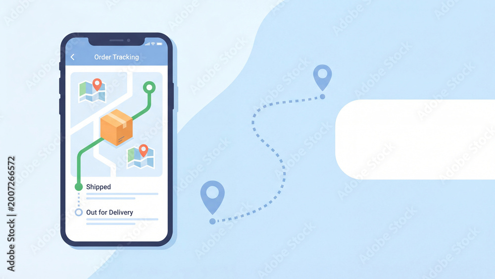 Package shipment order tracking mobile application with live map route ...