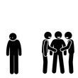 © adi yuhanggana - socialization introvert stick figure illustration