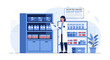 © Richmond - Scientist Organizes Blood Test Analysis Samples in Medical Laboratory Storage