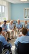 © rdkcho - Diverse Seniors in Support Group Meeting at Nursing Home