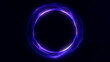 © Aksver - Abstract violet glowing plasma circle with soft futuristic light waves and luminous neon energy flow on dark technology background