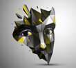 © Sylverarts - Low poly portrait exploring fear, vulnerability and loss of identity, a human emotional state dissolving inside a digital, fragmented reality of modern world with developing AI technologies.