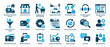 © Vladislav - Comprehensive collection of modern e-commerce icons visually represents various online shopping processes and digital business concepts with a clean, flat design style