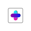 © habibti - Abstract gradient plus sign icon with shadow effect