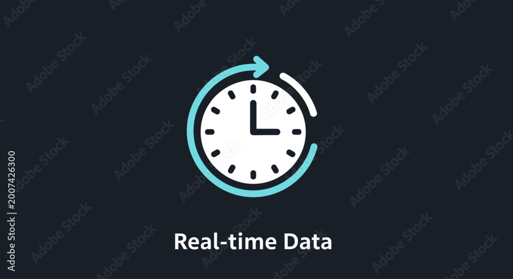 Dynamic Real-time Data Flow Icon for Immediate Information and Live ...