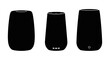 © Rubie_Nie - Three Black Silhouette Diffusers with Light Indicators, Isolated on White Background