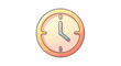 © upnowgraphics - Cartoon Clock Face with Hour and Minute Hands.