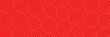 © Nur - Chinese Wave Seamless Pattern. Vector Red and Gold Japanese Texture. Oriental Circle Geometric Bg Design