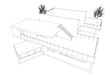 © Yurii Andreichyn - Modern architecture. Building concept sketch.