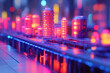© Tetiana - Futuristic cyberpunk city illuminated by neon lights with high tech architecture digital energy flow, Generative AI
