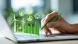 © The Little Hut - Analyzing sustainable development with digital technology, focusing on renewable energy and eco-friendly practices