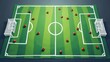 © rahwik - soccer tactics formation drawn on football board strategy background