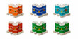 © Tusar - colorful drums on wooden pallets with radiation hazard symbols 3d render