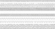 © Nayem - Decorative Braided Border and Rope Pattern Set with Celtic Knot and Woven Line Styles for Frame and Graphic Design Projects