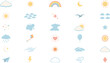© MdTofazzal - Weather icon set with various cute elements for forecasting and seasonal conditions