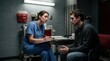 © Dawkins - Medical Consultation In A Stark Room Examining Patient Concerns And Well-being