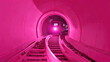 © Ева Поликарпова - A train exits a dark tunnel into bright sunlight