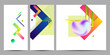 © Natalya - Set geometric colors fluid shapes eps 10. Flowing and liquid abstract gradient background for banner, poster or book. Vector design