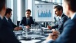 © tigerheart - Corporate Boardroom Meeting with Executives Discussing Financial Data
