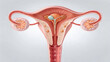 © MFAYEJURRAHMAN - Anatomical illustration of the female reproductive system focusing on the uterus and ovaries