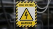 © Ismoyo - High voltage warning sign electricity hazard.