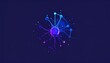 © Rina - 3d neural network glowing purple brain synapse connection on dark background