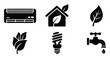 © Maestro - Set of ecology icons for environmental protection and sustainable living promotion