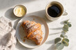 © ultramcu - Flat lay of coffee and pastry