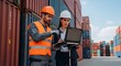 © Bali Adventure Co - Business collaboration in modern shipping container yard