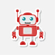 © mirna - Cute Red Robot Sticker
